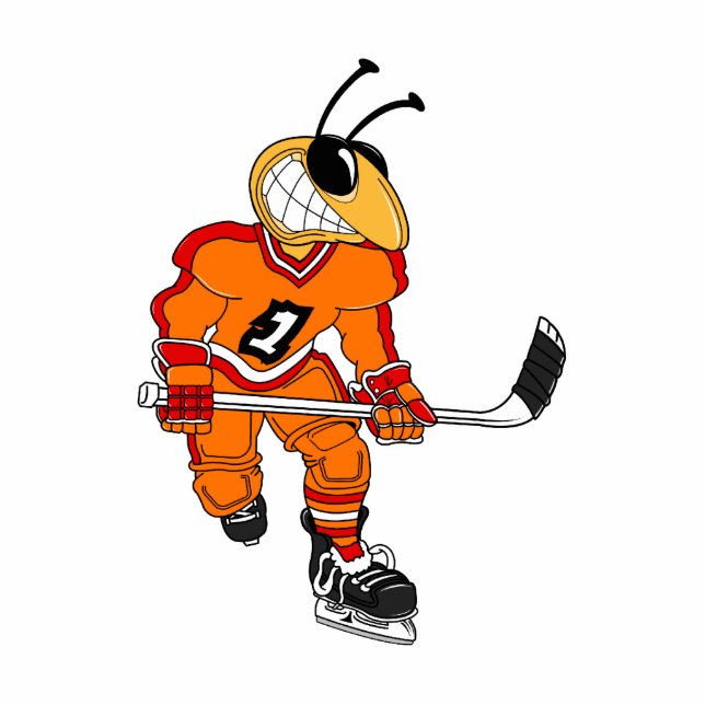 Bienen-Hockey-Spieler Freistehende Fotoskulptur (Vorne)