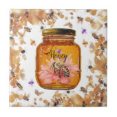 Bienen Honey Jar personalize | KERAMIK Fliese (Vorderseite)