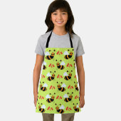 Bienen Honeybee Rote Blume Muster Kinder Schürze (Insitu)