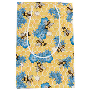 Bienen Honeycomb Geschenktasche Mittlere Geschenktüte