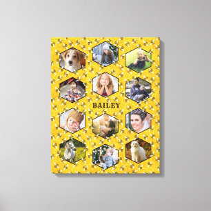 Bienen Honeycomb Instagram DIY Familie Foto Collag Leinwanddruck