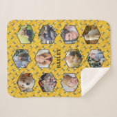 Bienen Honeycomb Instagram DIY Familie Foto Collag Sherpadecke (Vorderseite (Horizontal))