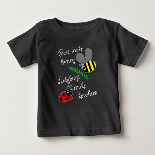 Bienen Honig machen, Ladybugs Ketschup Baby T-shirt (Vorderseite)