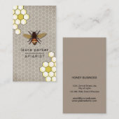 Bienen-Honig-Verkäuferapiarist-rustikales Visitenkarte (Vorne/Hinten)