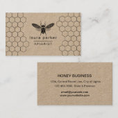 Bienen-Honig-Verkäuferapiarist-Schwarz-weißes Visitenkarte (Vorne/Hinten)