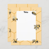 Bienen-Honigwabenpapier (Vorne/Hinten)