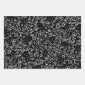 Bienen im Garten in Schwarz und Weiß Geschenkpapier Set (Vorderseite 3)