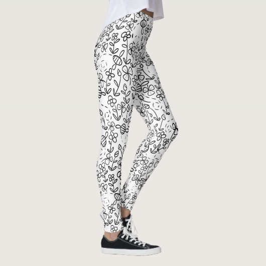 Bienen im Garten Leggings (Rechts)