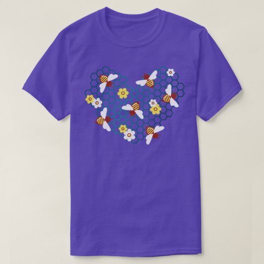 Bienen im Herzen T-Shirt (Design vorne)