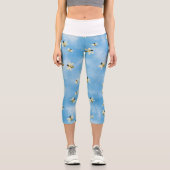 Bienen im Himmel Capri Leggings (Vorderseite)