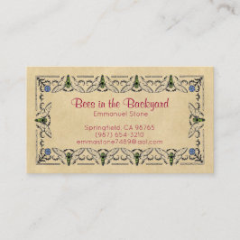 Bienen im Hinterhof-Bienenstock-Sepia Visitenkarte