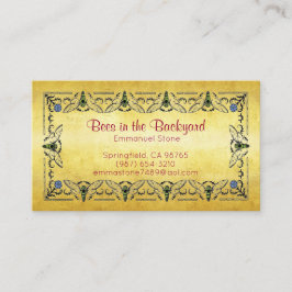 Bienen im Hinterhof-Gold-Leaf Visitenkarte