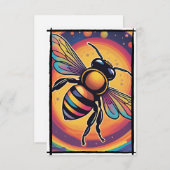 Bienen im Weltraum Flat Danke Karte (Vorne/Hinten)