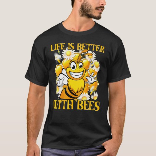 Bienen Imker Spruch 42 T-Shirt (Vorderseite)