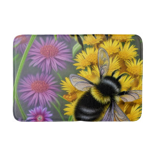 Bienen in einer Blume Badematte