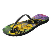 Bienen in einer Blume Badesandalen (Schrägansicht)