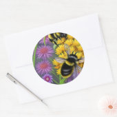 Bienen in einer Blume Runder Aufkleber (Umschlag)