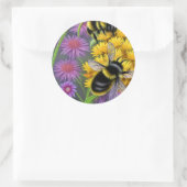 Bienen in einer Blume Runder Aufkleber (Tasche)