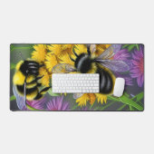 Bienen in einer Blume Schreibtischunterlage (Tastatur & Maus)