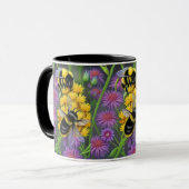 Bienen in einer Blume Tasse (Vorderseite Links)