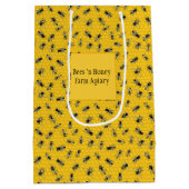 Bienen in Honeycomb Mittlere Geschenktüte (Rückseite)