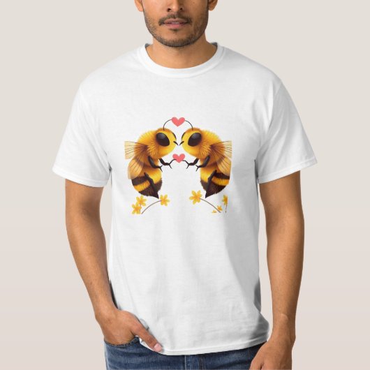 Bienen in LIEBE- T-Shirt (Vorderseite)