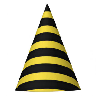 Bienen-inspirierte schwarze und gelbe Streifen Partyhütchen