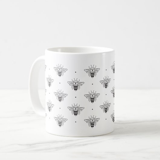 Bienen-Kaffee-Tasse Kaffeetasse (Vorderseite Links)