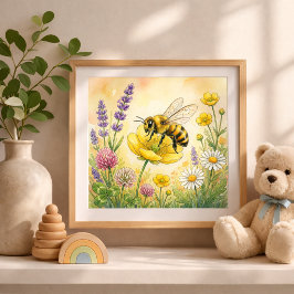 Bienen Kleine Insekten Kinderzimmer Poster