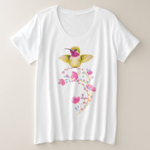 Bienen-Kolibri Große Größe T-Shirt