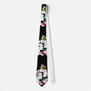 Bienen Ladybirds white black Art by LeahG Krawatte