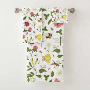 Bienen Ladybugs und Schmetterlinge Badhandtuch Set