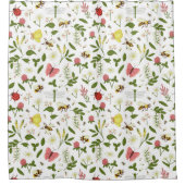 Bienen Ladybugs und Schmetterlinge Duschvorhang (Vorderseite)