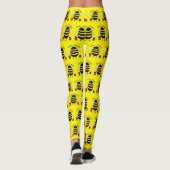 Bienen Leggings sind glücklich Cartoon (Rückseite)