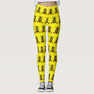 Bienen Leggings sind glücklich Cartoon
