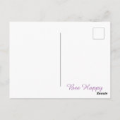 Bienen Liebe Bee Happy Postcard - Green Postkarte (Rückseite)