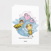 Bienen-Liebe Feiertagskarte (Rückseite)