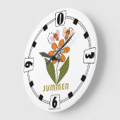 Bienen Liebe Sommer und ich auch Große Wanduhr (Winkel)