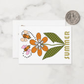 Bienen Liebe Sommer und ich auch Mitteilungskarte (Vorderseite/Rückseite Beispiel)