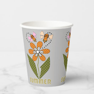 Bienen Liebe Sommer und ich auch Pappbecher
