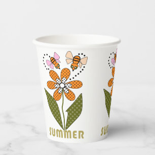 Bienen Liebe Sommer und ich auch Pappbecher