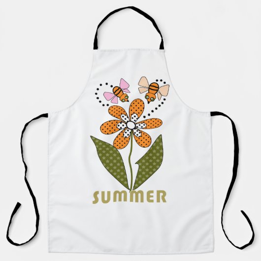 Bienen Liebe Sommer und ich auch Schürze (Vorderseite)