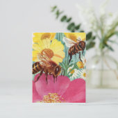 Bienen machen Honig Postkarte (Stehend Vorderseite)