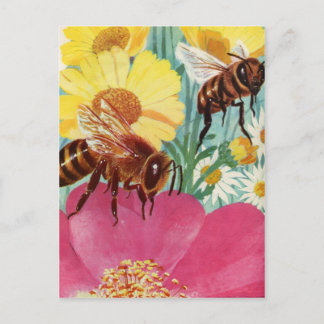 Bienen machen Honig Postkarte