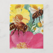 Bienen machen Honig Postkarte (Vorderseite)