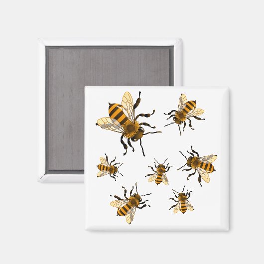 Bienen Magnet (Vorderseite/Rückseite)