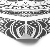 Bienen Mandala Naturkunst Print on Custom Color Poster (Ecke)