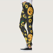 Bienen mit Bienenstöcken und Sonnenblumen Leggings (Links)
