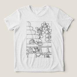 Bienen mit einem Bienenstock zum Färben Tri-Blend Shirt