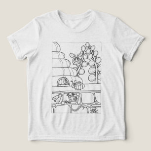 Bienen mit einem Bienenstock zum Färben Tri-Blend Shirt